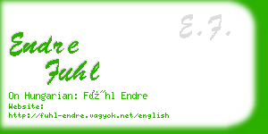 endre fuhl business card